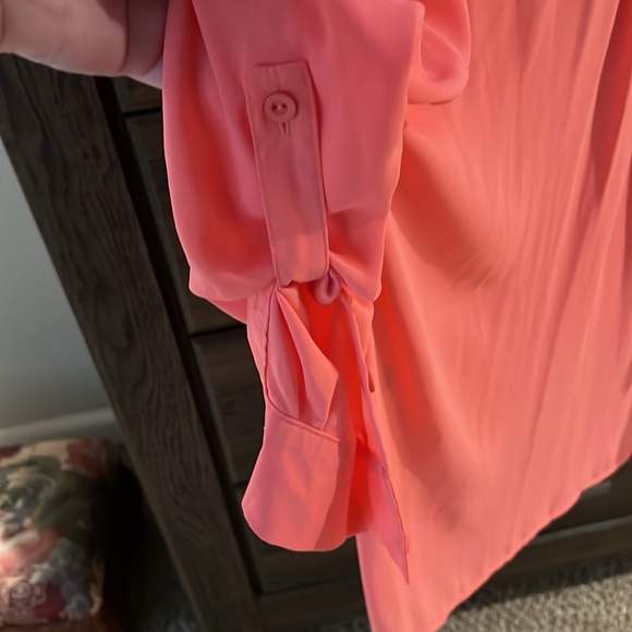 Coral long sleeve sheer top - Picture 4 of 5